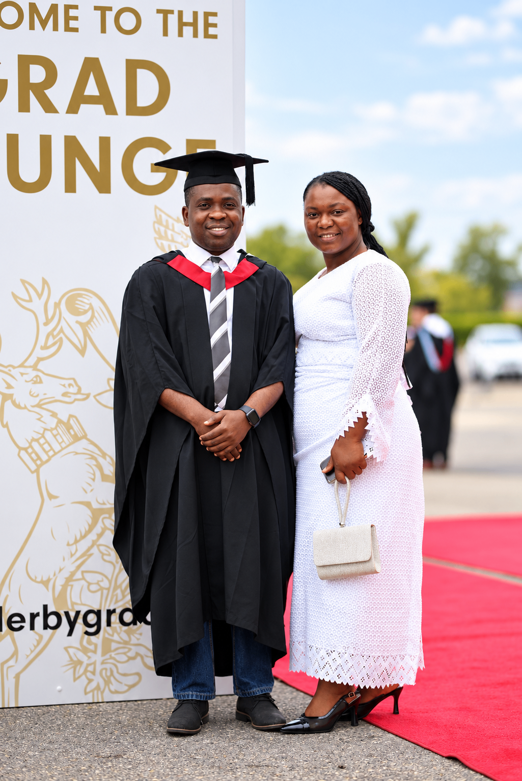 Celebrating Mr. Akinpelu's graduation together